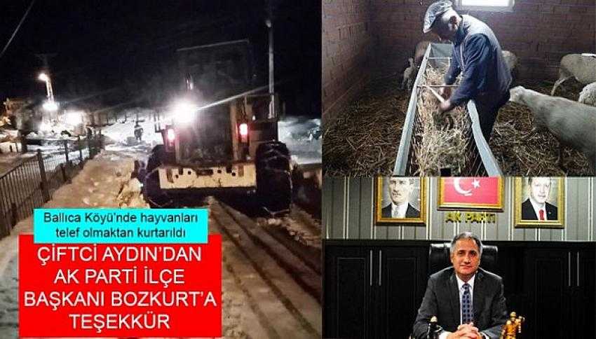 Hayvanlarımı telef olmaktan kurtardı...