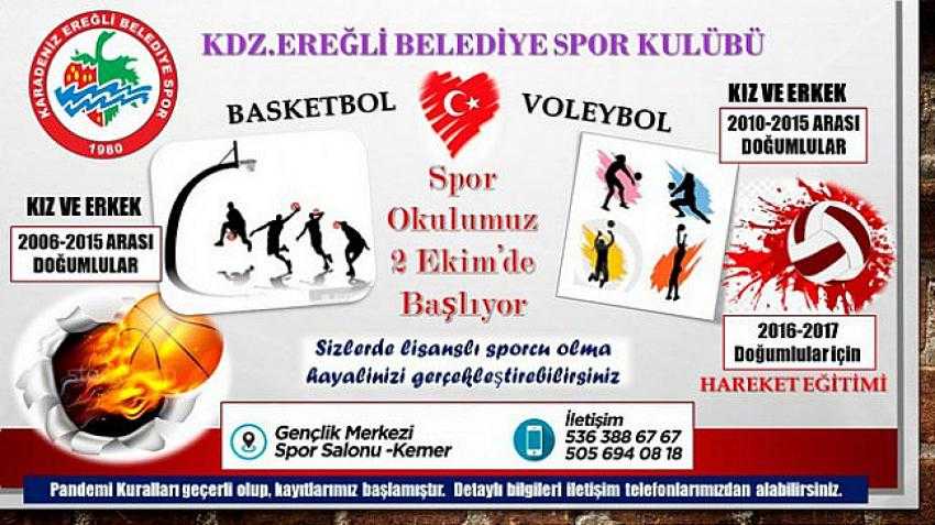Ereğli Belediyespor spor okulları açıyor..