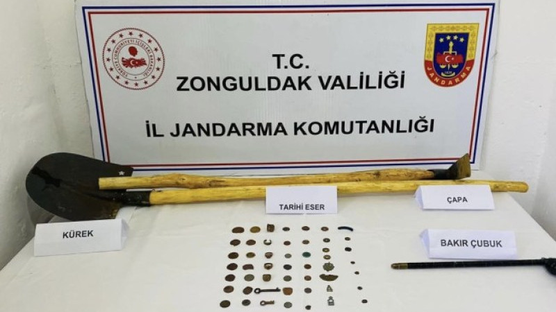 50 parça tarihi eser Zonguldak'ta ele geçirildi
