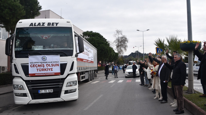 Kdz.ereğli Belediyesi 16.tırı yola çıkardı..