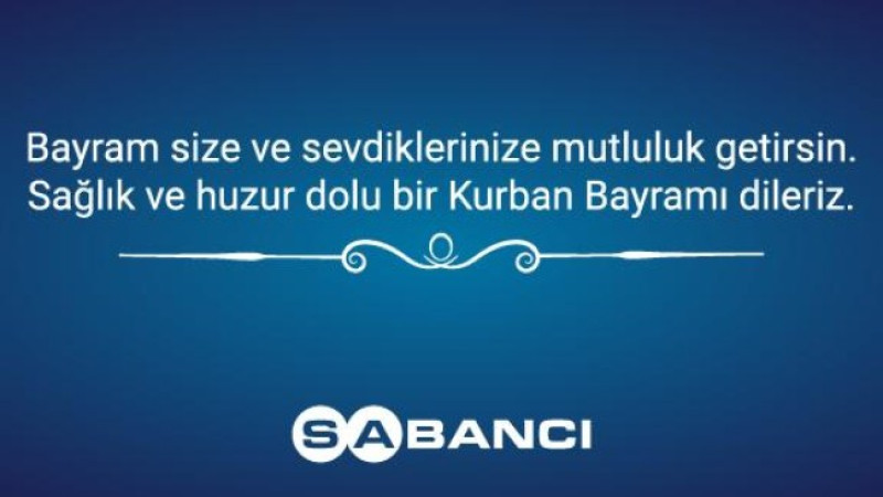 Sabancı Tüm Bölge Halkının Kurban Bayramını Kutladı..
