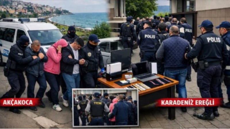 Kdz. Ereğli ve Akçakoca'da yapılan operasyonlarda, 53 kişi gözaltına alındı.