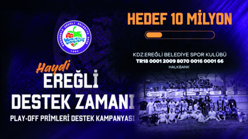 Kdz. Ereğli Belediyespor'dan Play-Off Destek Kampanyası